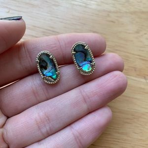 Kendra Scott Stud Earrings with Abalone Shell